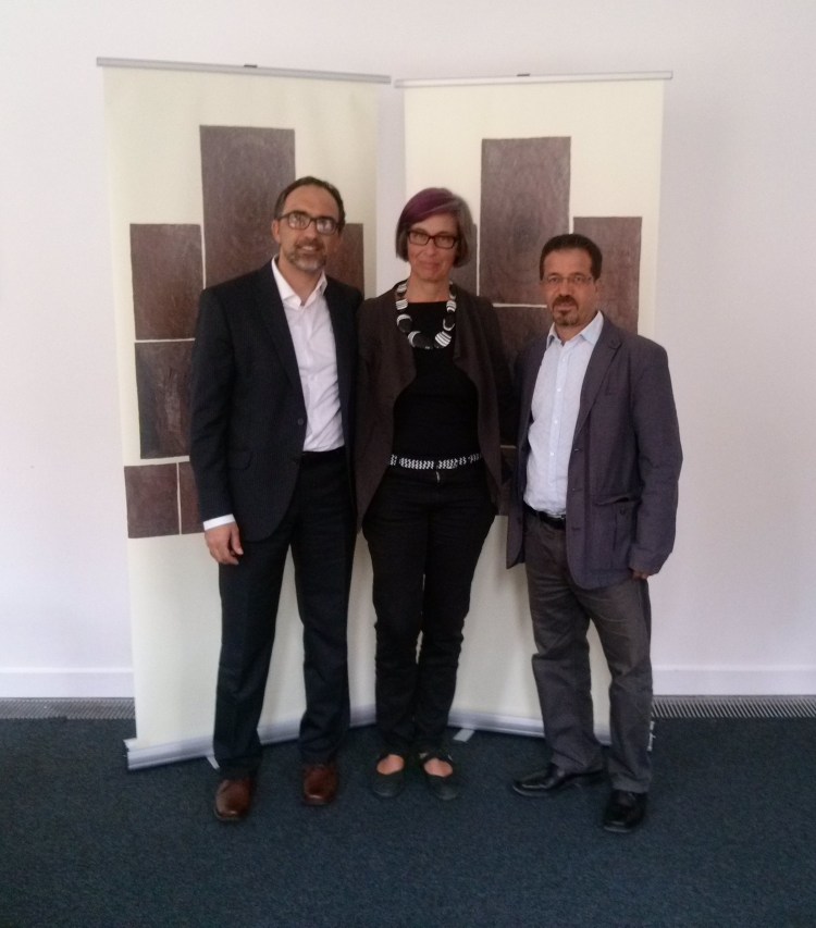 Adrian Grima, Costanza Ferrini and Mohamed-Salah Omri at the University of Oxford, St Anne's College (11.9.14)